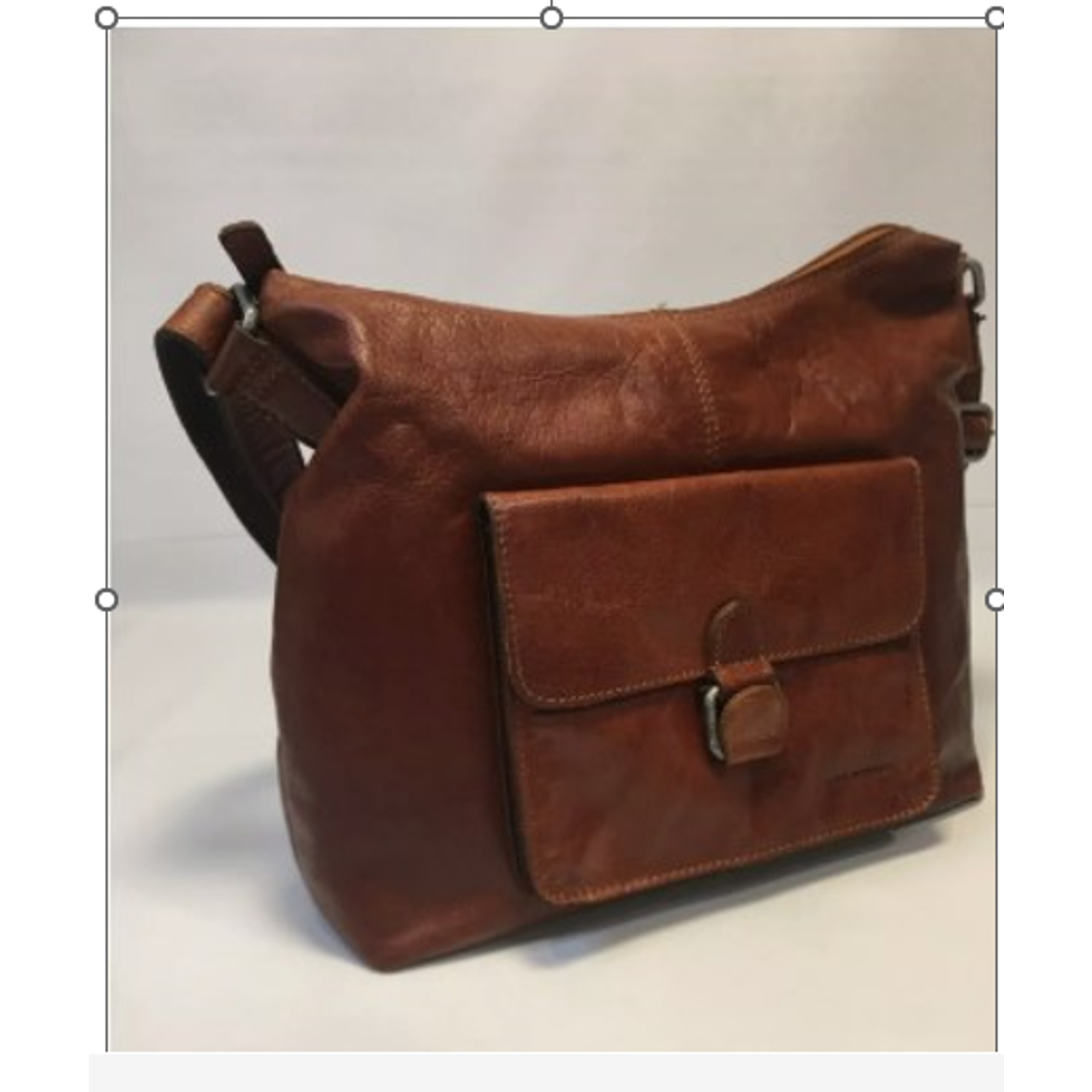 Jack Georges Brown Voyager Brown Leather Cross Body Messenger Bag 11"X14"